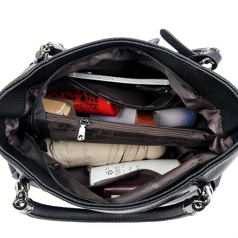 Стильная стеганая сумка для женщин с регулируемым ремнем, застежкой на молнии, полиэстеровой подкладкой, отделкой краев и дизайном на одно плечо.