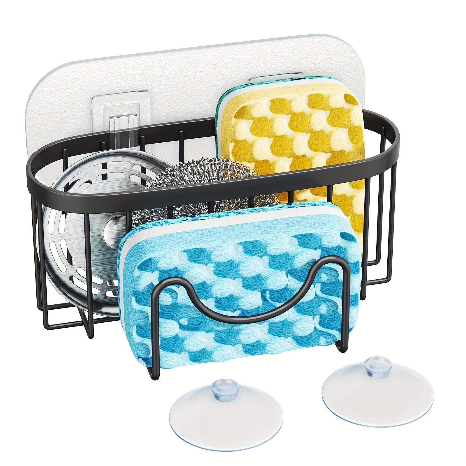 Многофункциональная настенная подставка для губок с М-образным дизайном, держатель для губок из нержавеющей стали для мойки на кухне и в ванной, органайзер для домашнего хранения и аксессуары