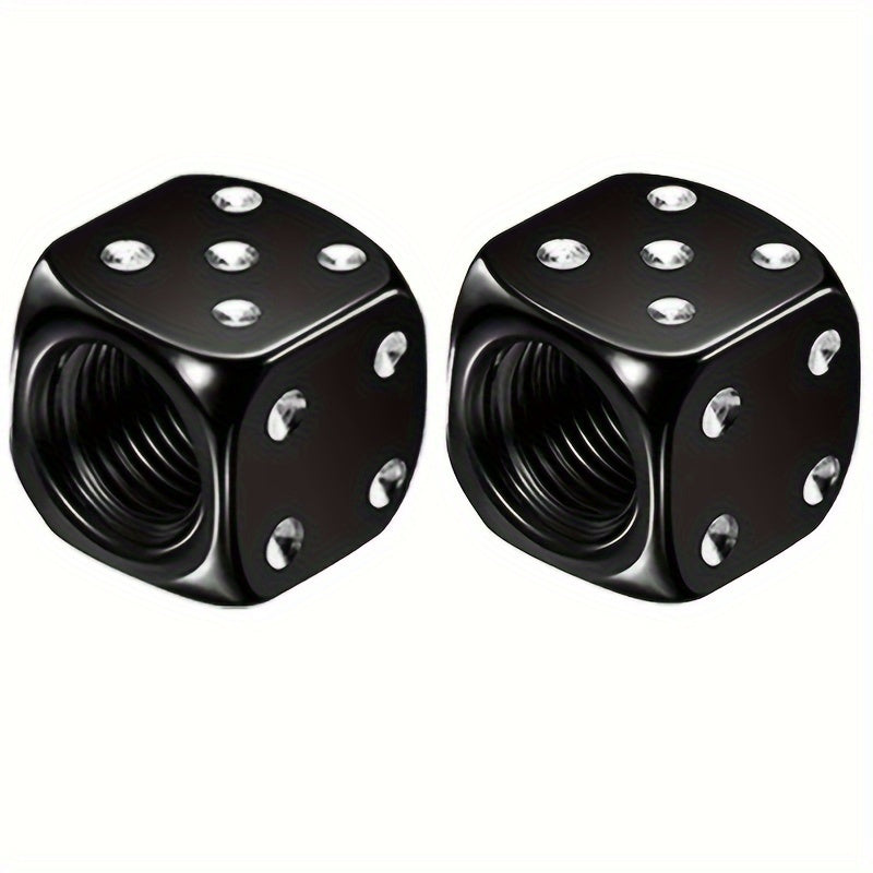 2PCS Colorful Aluminum Alloy Tire Valve Caps for Cars Bicycles Trucks