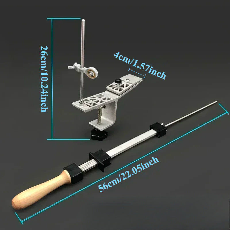 Durable Knife Sharpener with Angle Adjustment Water-Wettable Diamond Stones for Kitchen and Woodworking Tools