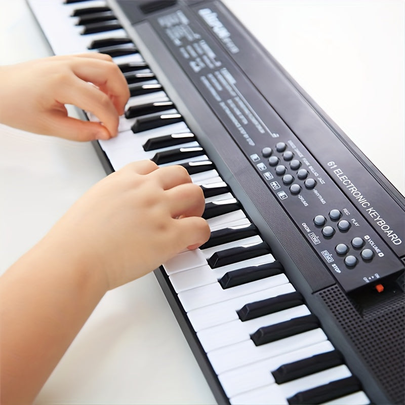 Portable Electronic Piano Keyboard with Microphone for Beginners Ages 14+ Battery Operated Durable Plastic