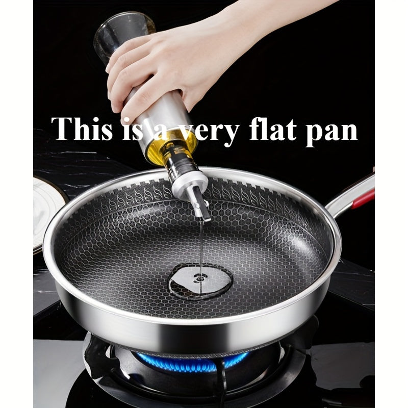 Noxudli po'latdan yasalgan qozon to'plami - 2 dona, no'xatli asal to'siq qozonlar, noxudli po'lat tutqichlar bilan, faqat qo'lda yuvish, tuxum va steak pishirish uchun ikki tomonlama qozon