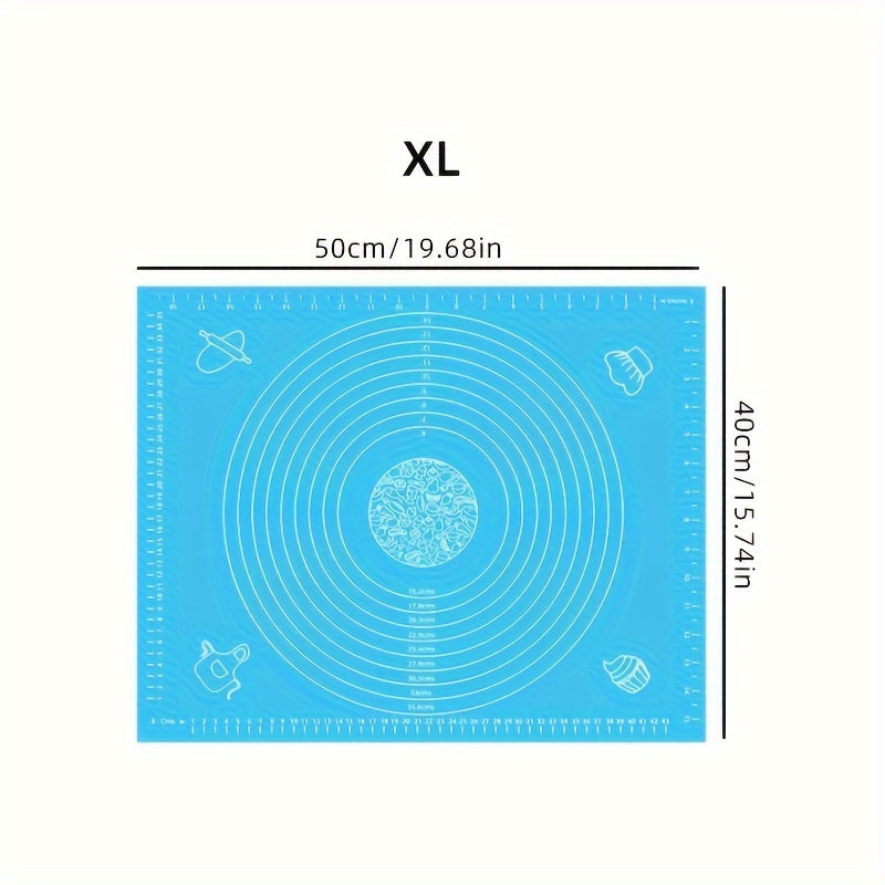 EVA Non-Stick Silicone Baking Mat with Measurement Guide for Pizza Cakes