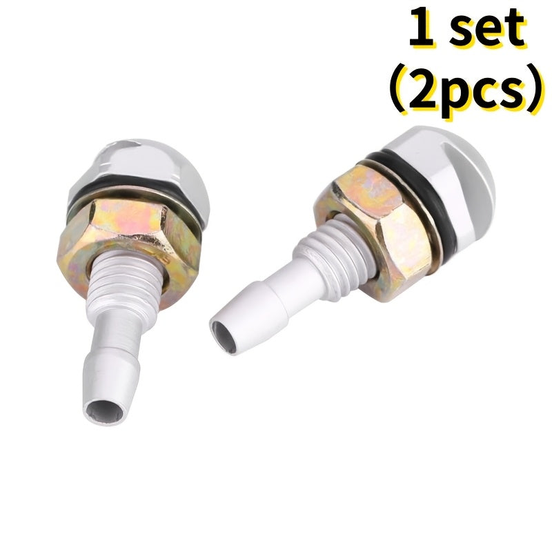 2pcs Aluminum Alloy Wiper Spray Nozzle Car Windshield Washer Nozzles Kit