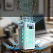 Air Purifier Desk Fan with 3-Speed, Odor Elimination, Ventilation Modes