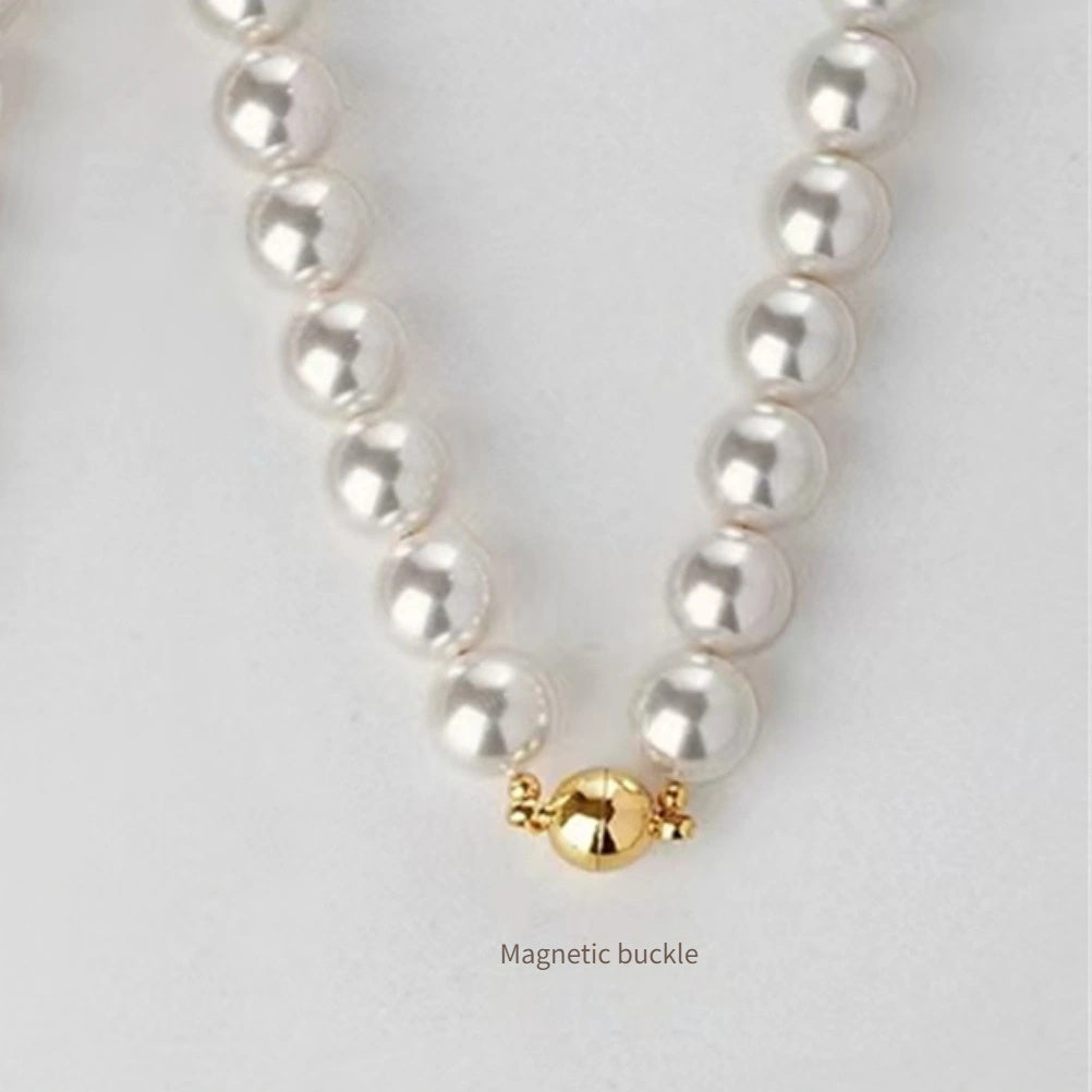 Freshwater Pearl Necklace with Magnetic Clasp Elegant Jewelry for Women