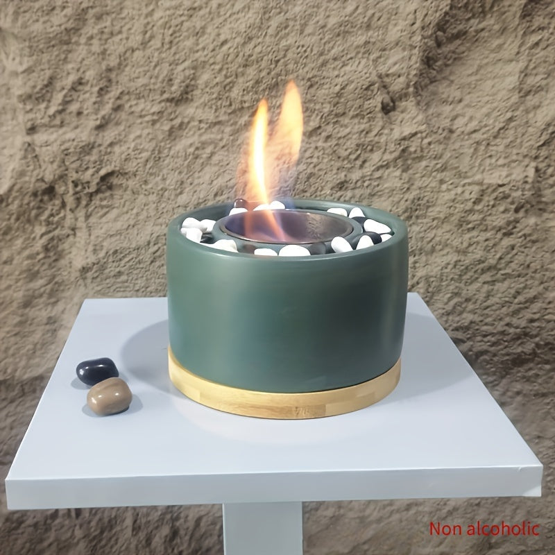 Stainless Steel Tabletop Fire Pit Smokeless Indoor Outdoor Fireplace Bowl