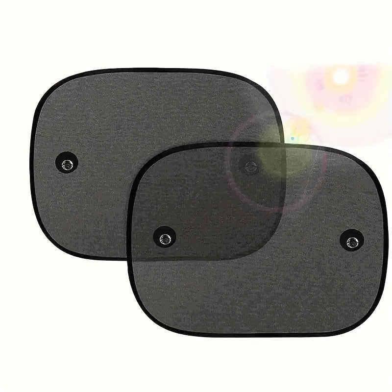2 piezas de protectores solares para coche, malla negra, bloqueadores laterales de sol, cubiertas de ventanas