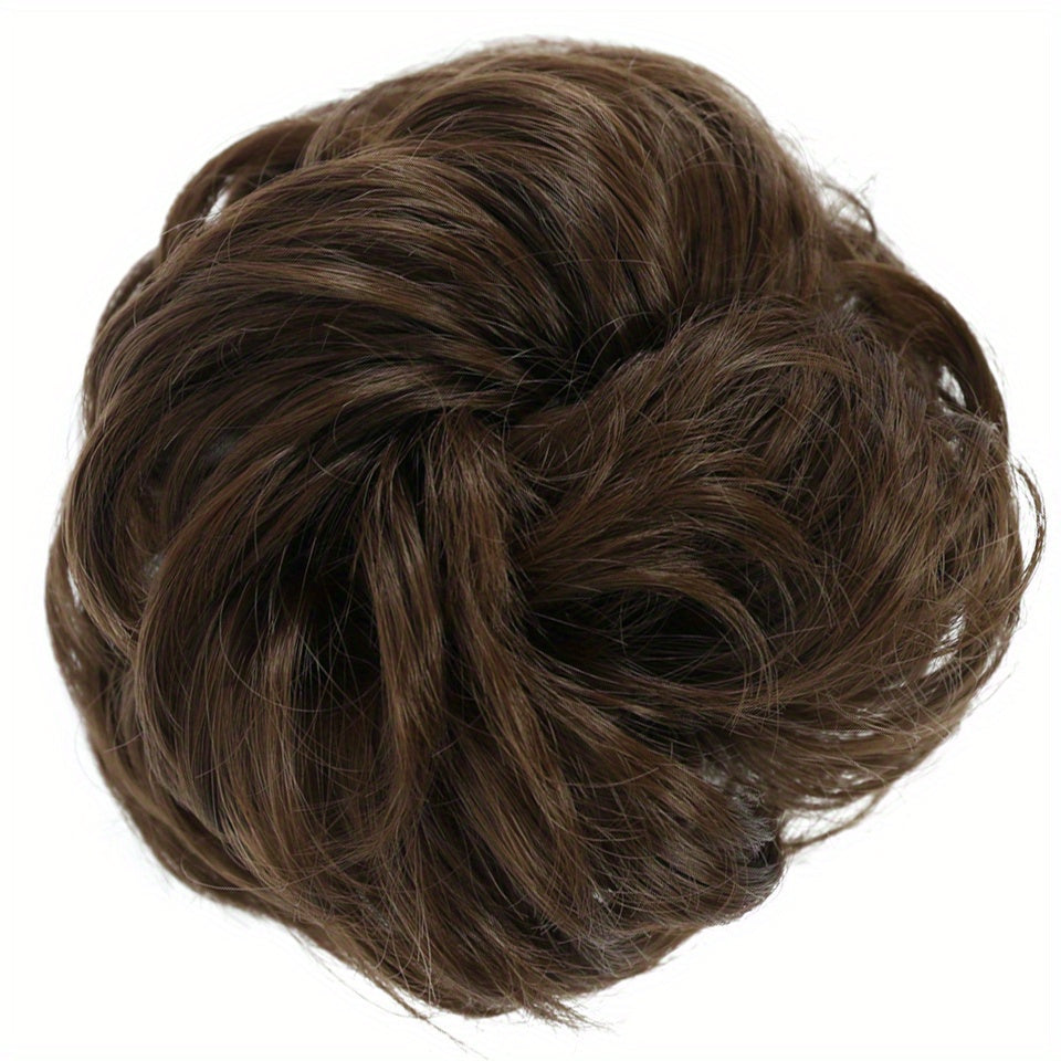 Women Synthetic Hair Bun Chignon Hairpiece Elastic Scrunchie Hair Accessory