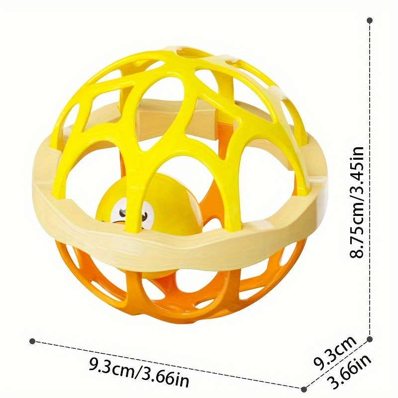 0-3 yoshdagi bolalar uchun bolalar chayqash o'yinchoq to'plami, titraydigan tutqich kuchi treneri va tovush xususiyatlari, sariq PP material