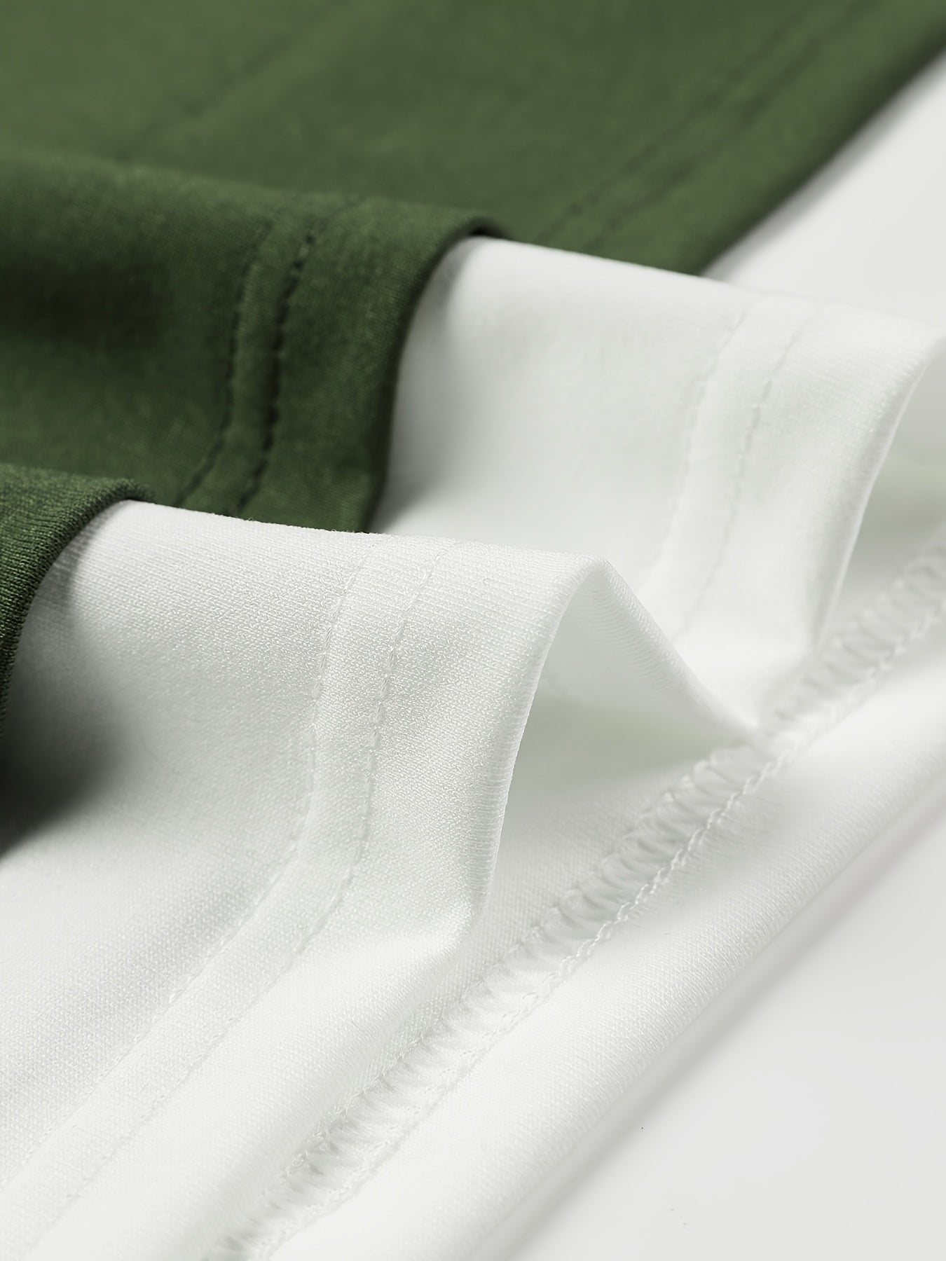 Men's Color-Blocked Short Sleeve T-Shirt with Letter Print Faux Two-Piece Summer Casual