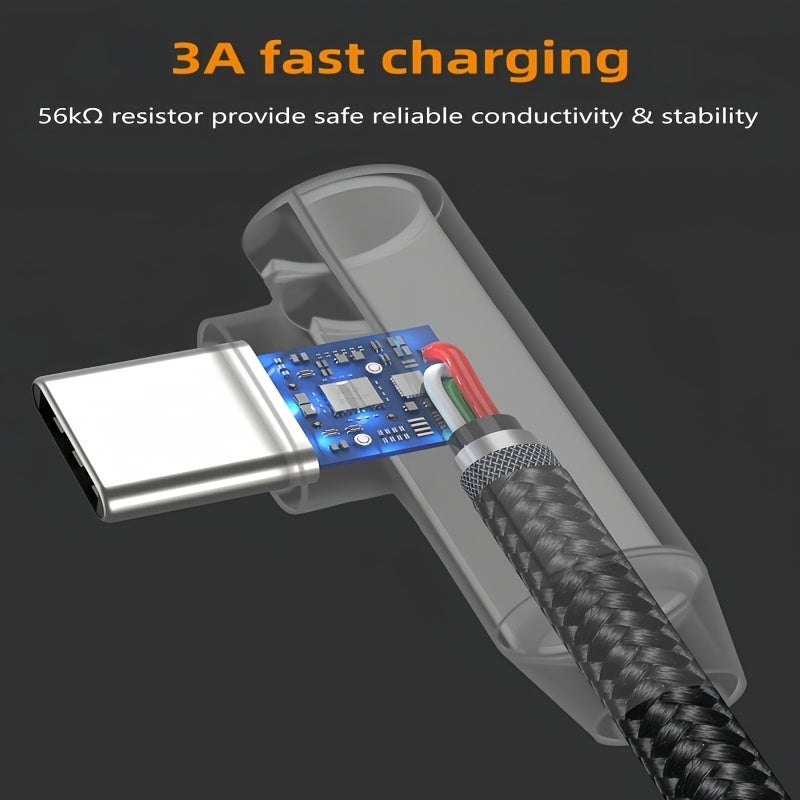 Nylon USB C Charging Cable 3 Pack 3.3ft 6.6ft 9.9ft Fast Charging Compatible with iPhone Samsung Pixel Switch