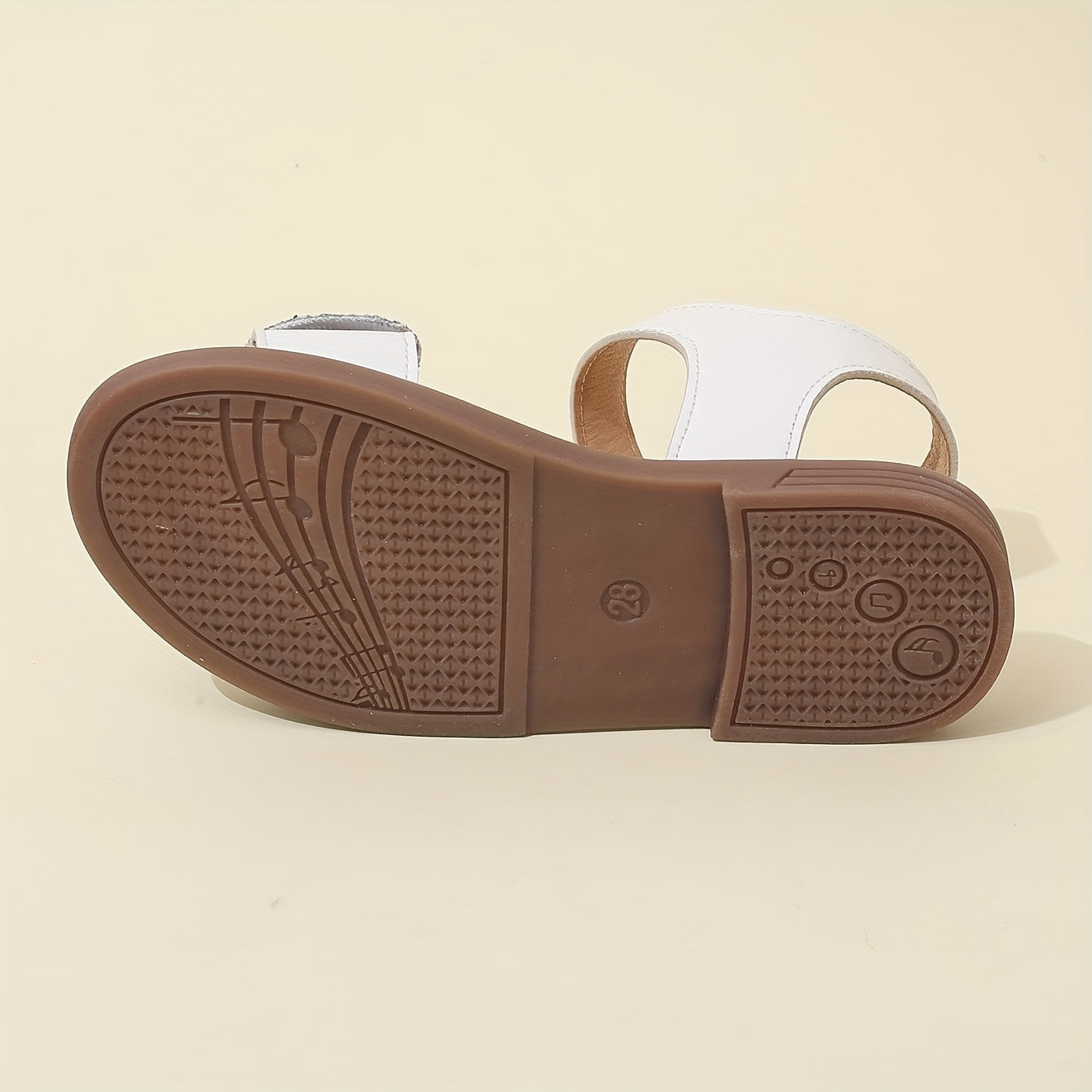 Girls White Roman Sandals with Bowknot Rhinestones for Summer Casual Beach