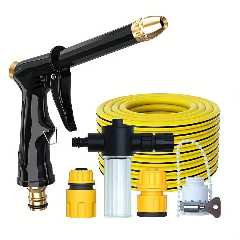 Pistola de agua para lavado a alta presión para motocicletas y coches, duradera, de plástico, con rociador ajustable