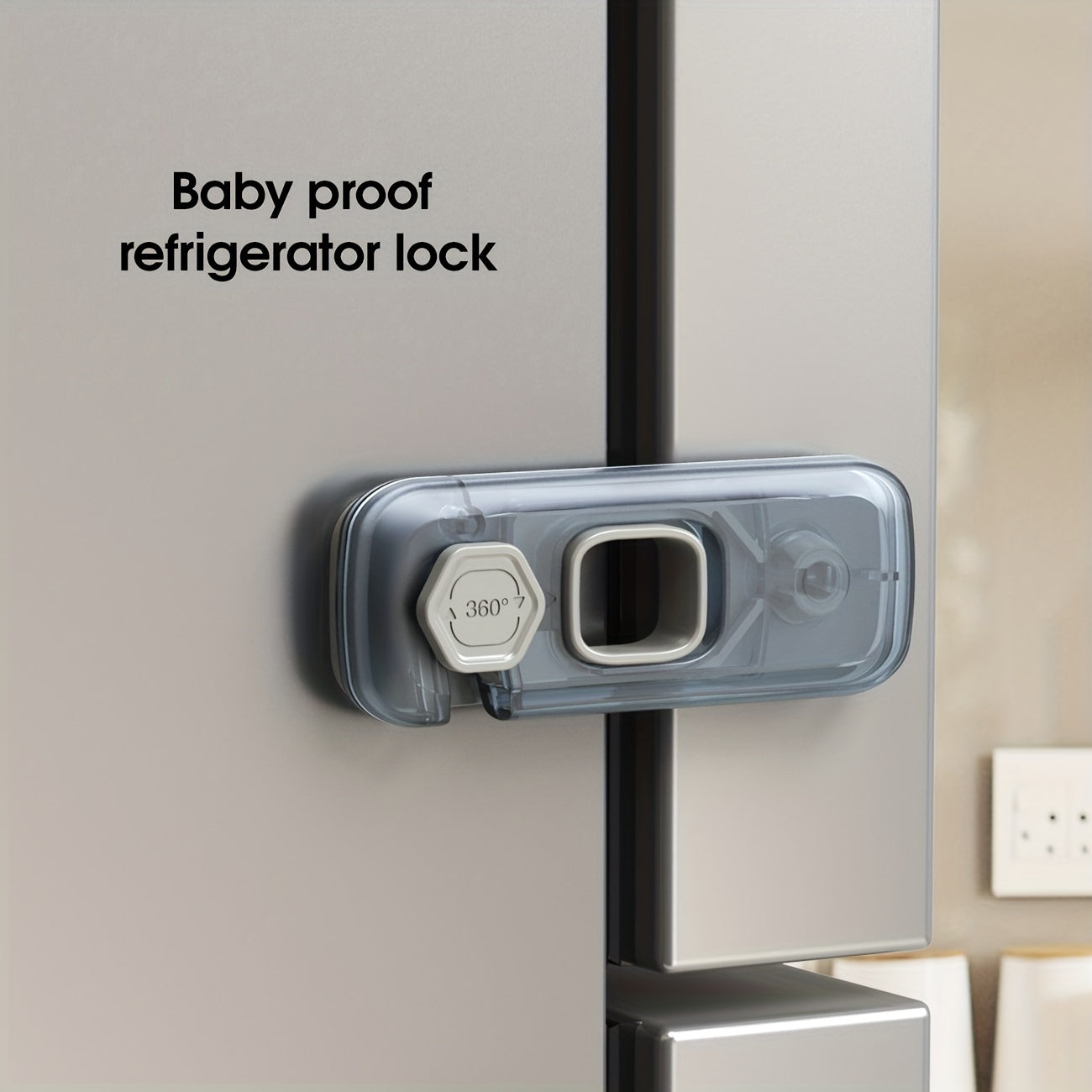 Child Safety Fridge Lock for One Door Baby Cabinet Lock Childproofing Blue
