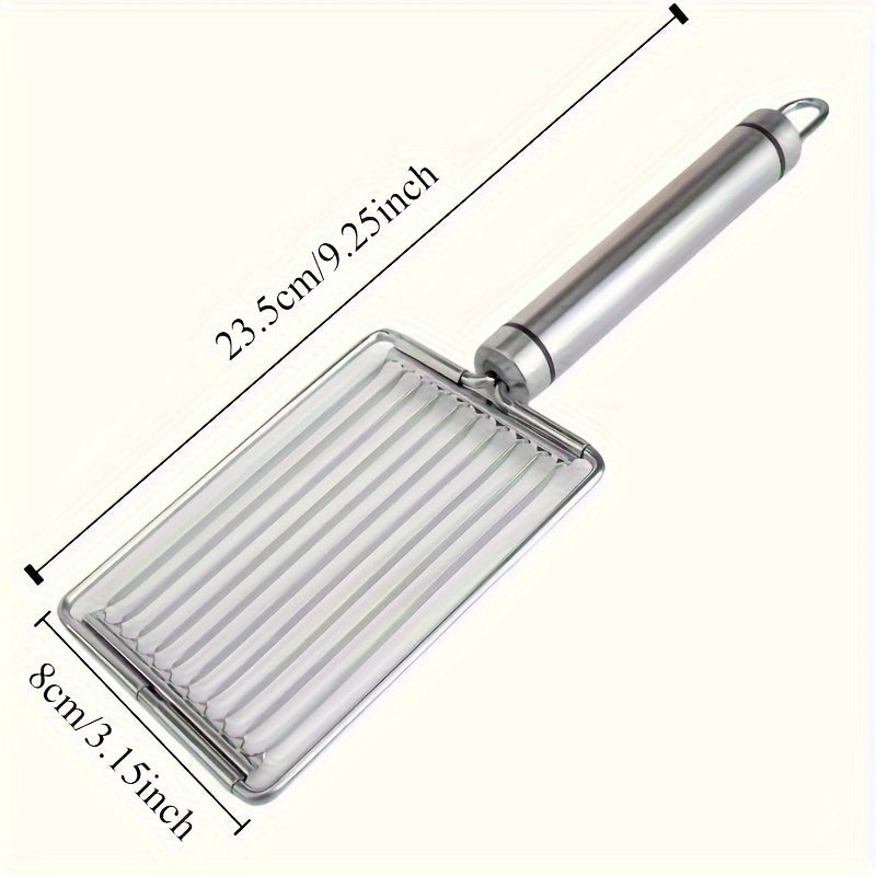 Ergonomik tutqichli mustahkam zanglamaydigan po'latdan yasalgan pomidor bo'laklagich, mukammal bo'laklar va maydalash uchun. Salatlar, sendvichlar va nonushta tayyorlash uchun ideal. Zamonaviy dizayn va mustahkam konstruktsiya.