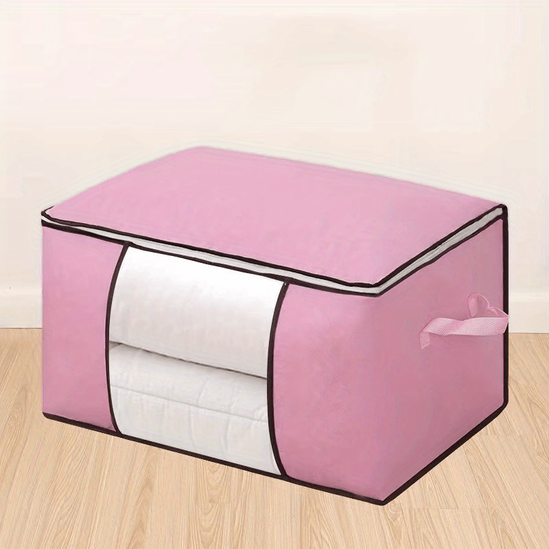 Kuchaytirilgan tutqich va shaffof derazali saqlash sumkasi, to'shak, yostiq va kiyimlarni saqlash uchun ideal. Suv o'tkazmaydigan to'qilmagan materialdan tayyorlangan bo'lib, to'shak ostida saqlash uchun mustahkam fermuarlar bilan jihozlangan.