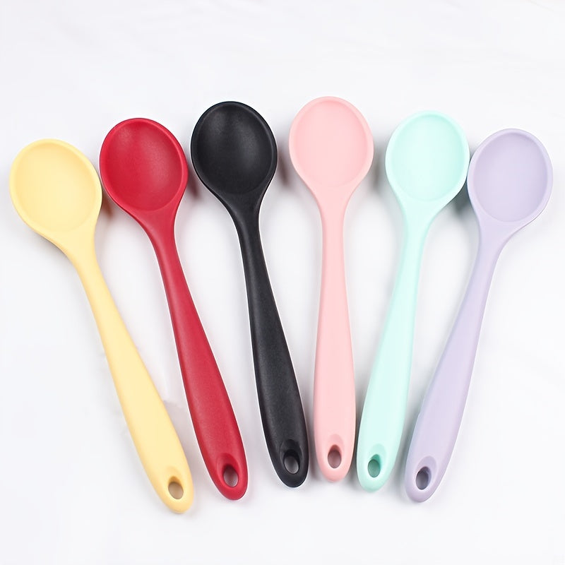 Silicone Soup Spoon Kitchen Utensil Non-Stick Heat-Resistant Cooking Tool