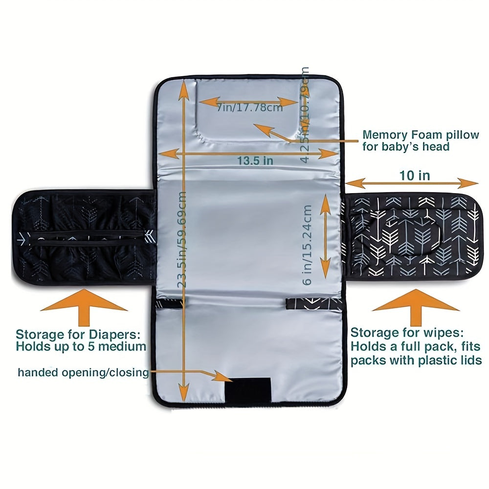 Baby Changing Pad Waterproof Travel Diaper Pad for Nursery and On-the-Go