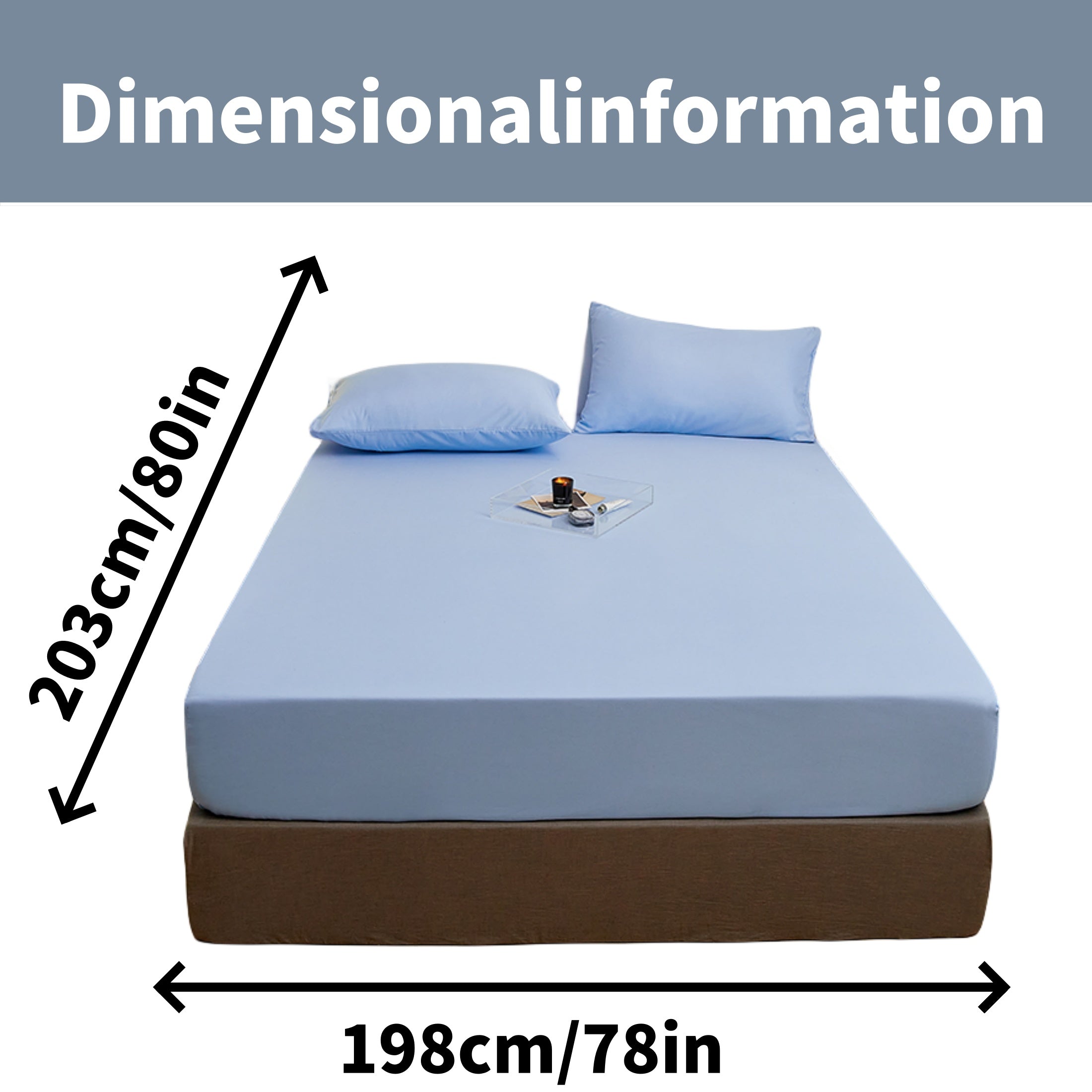 Juego de sábanas ajustadas de poliéster cepillado con 2 fundas de almohada, con bolsillo profundo, ropa de cama