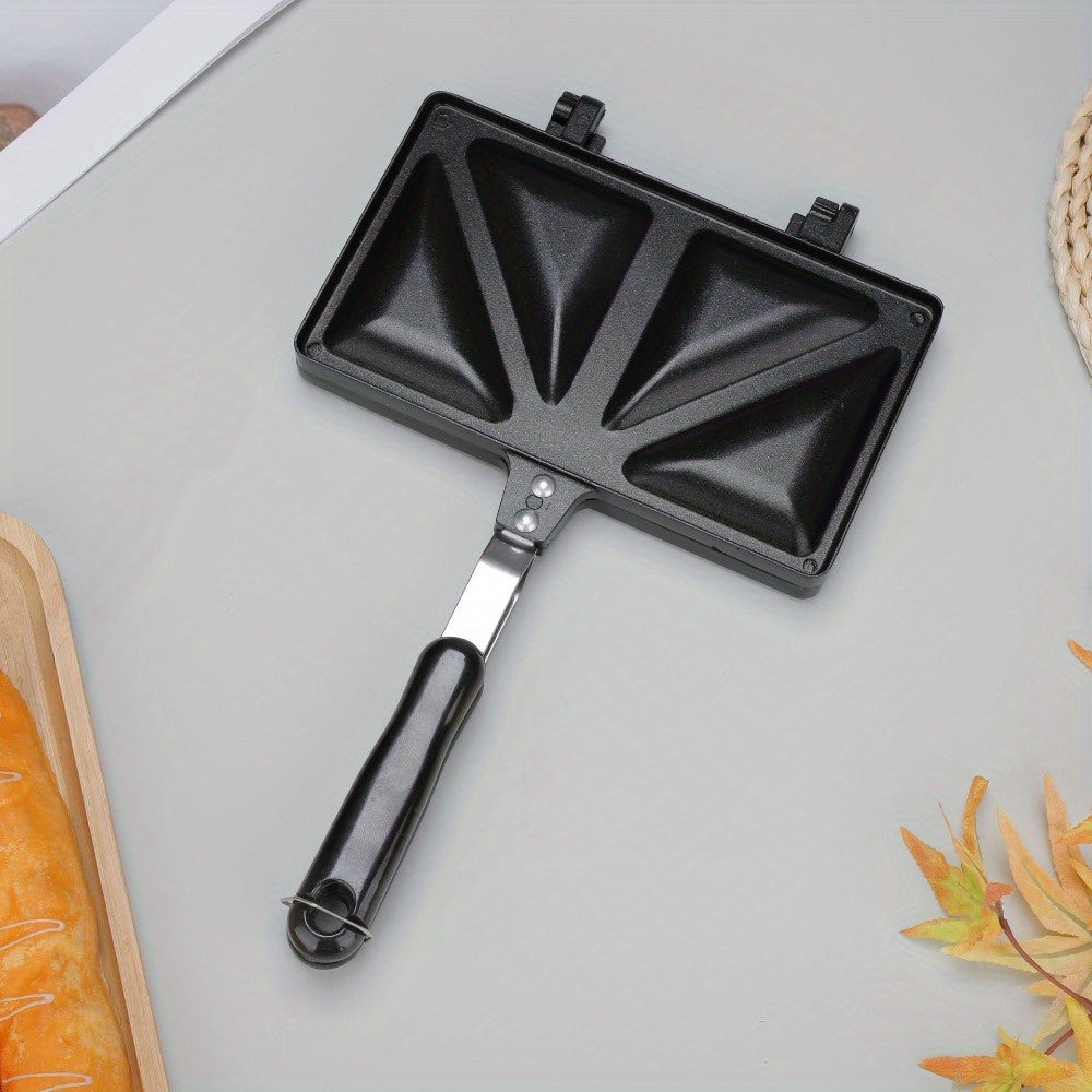 Qaynatma sendvichlar uchun uy shabloni, ikki tomonlama skilet, nonushta qovurilgan panjara, omlet skilet va lagerga mo'ljallangan qovurilgan pan.