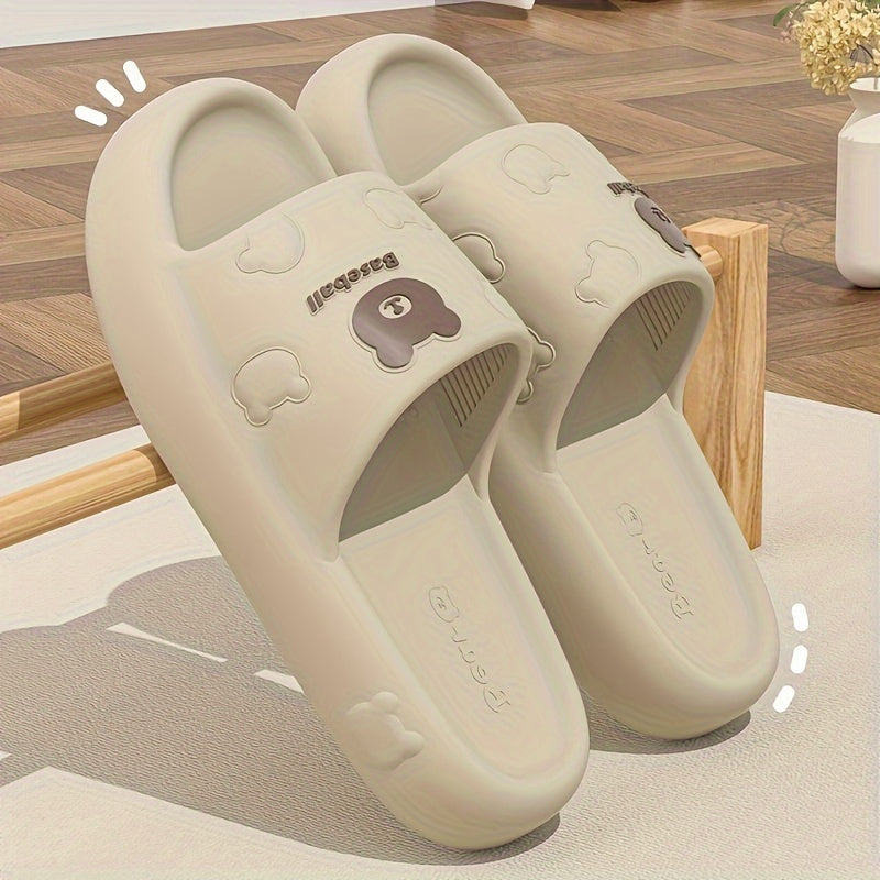 Women's Summer EVA Slippers, Comfortable Soft Sole, Cartoon Bear Design