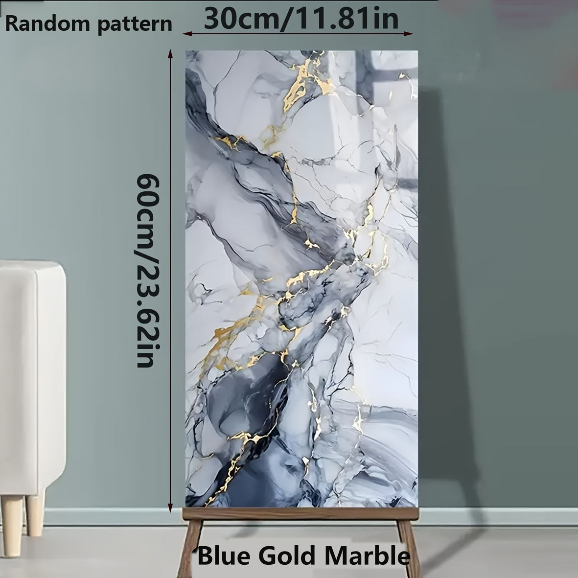 20 Marble Effect Waterproof PVC Wall Stickers for Kitchen Bathroom Tile Decals Self-Adhesive