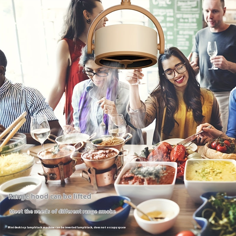 Kichik stol usti range hood USB quvvat bilan, katta havo oqimi, 12 ta filtr, oshxona va tashqi muhit uchun