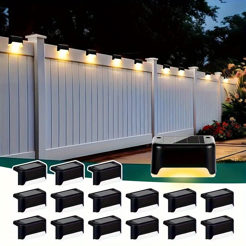 16 Solar-Powered Outdoor Path Lights for Railings Fences Stairs and Lanes