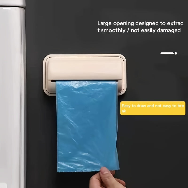 Plastic Garbage Bag Dispenser Wall Mount Compact Space-Saving Storage