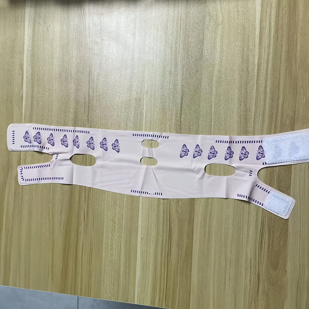 Invisible V-Line Face Shaping Bandage Double Chin Reducer Jawline Tightener White Diamond Pattern