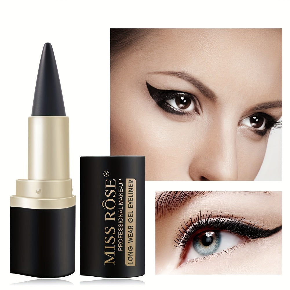 Women's Waterproof Matte Smudge-Proof Black Eyeliner Balm