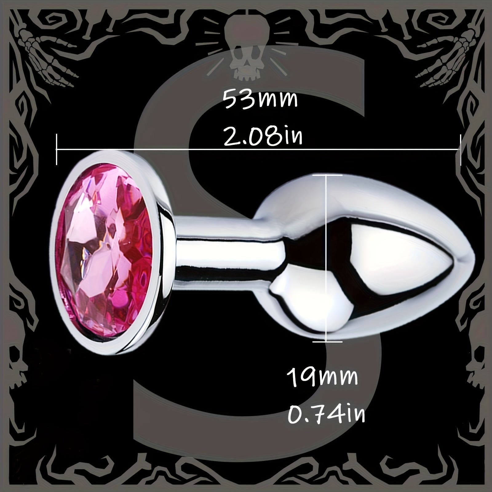 Adult Unisex Gold Synthetic Gemstone Anal Plug for Beginners, Butt Plug