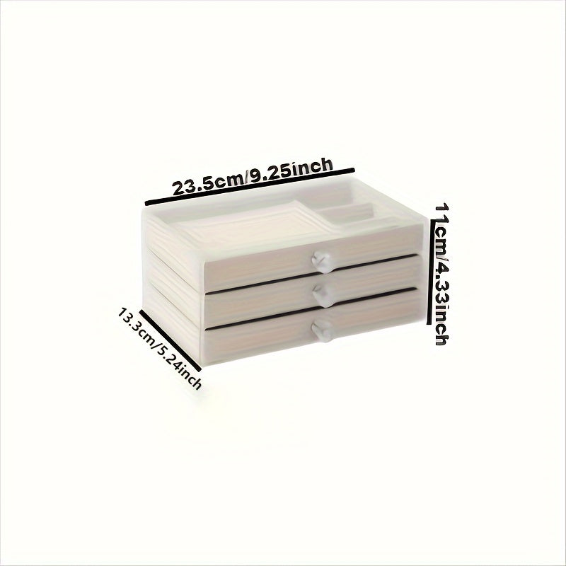 Akril zargarlik buyumlarini tashkil qiluvchi, katta shkaf va flanel qoplamali, quloq taqilishi, uzuklar va uzuklar uchun