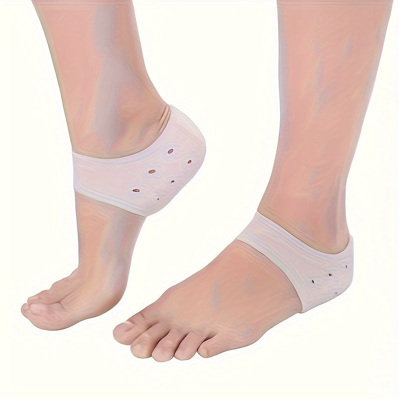 Unisex Gel Heel Cushion Sleeves for Cracked Heels Callus Removal