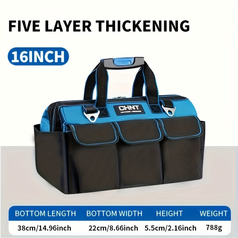 Waterproof Black Fabric Electrician's Tool Bag Waist Pack for Woodworking and Screwdriver Kit