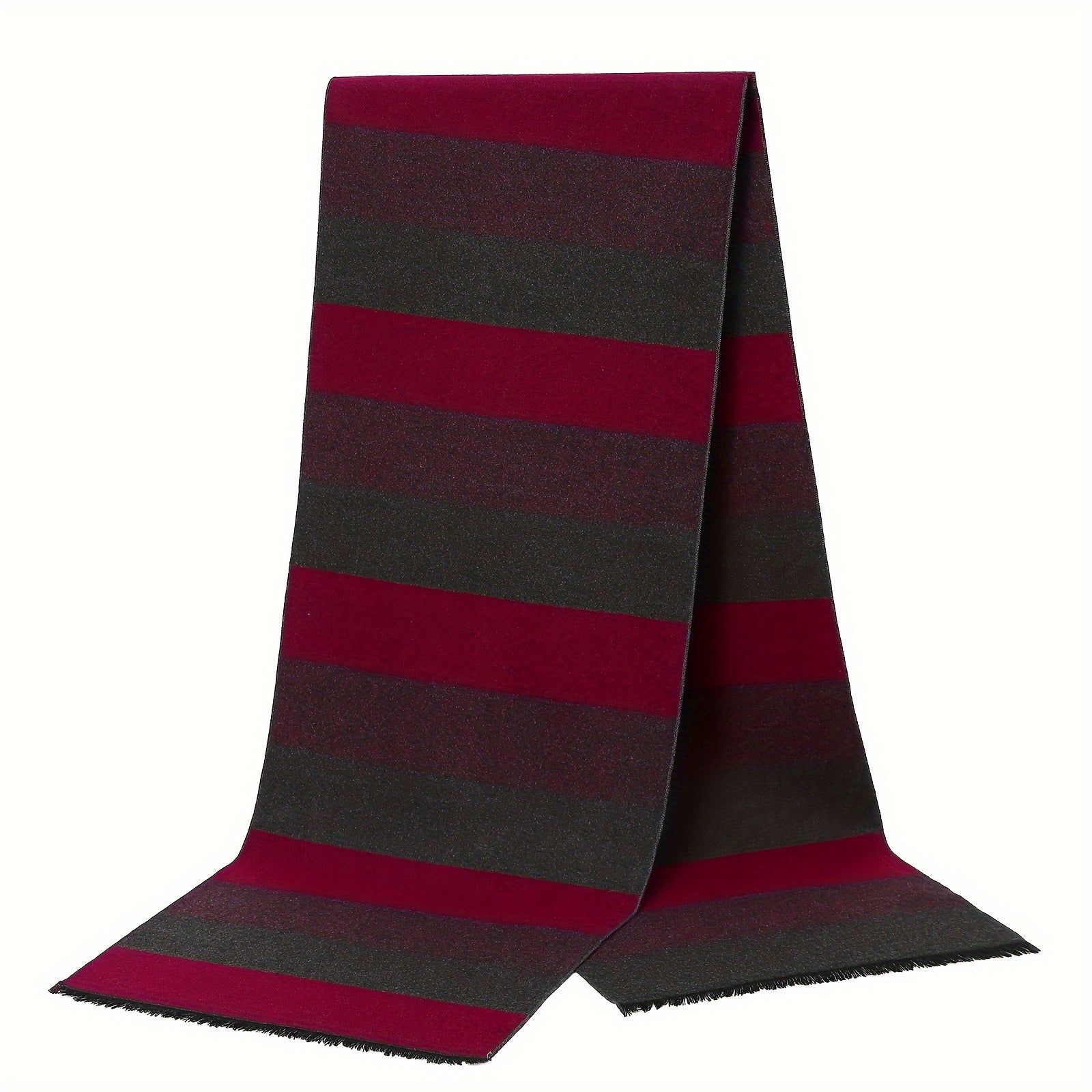 Men's Faux Cashmere Scarf Plaid Print Windproof Warm Fall Winter Accessories