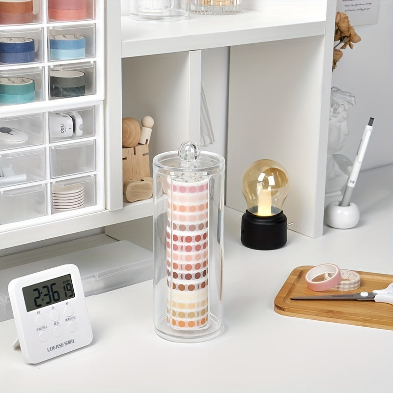 Organizador de lazo para cabello de acrílico y cosméticos para almacenamiento en la encimera del baño