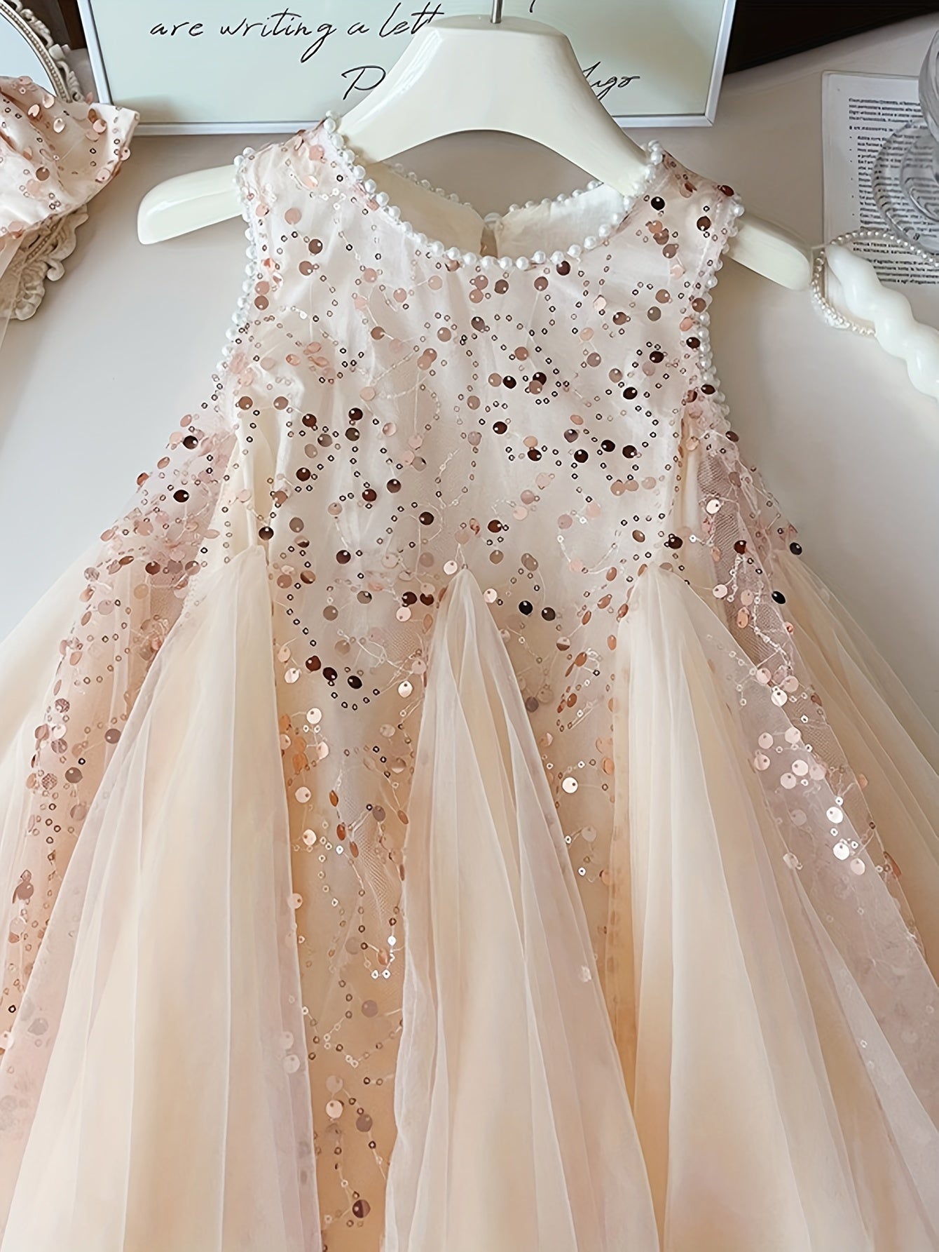 Qidan Qattiq Tanlangan Qizlar Kiyimlari - Yangi Yoz Bolalar Tarmoq Yupkasi, Qoltiqsiz Kiyim Princess Kiyimi bilan Kamon