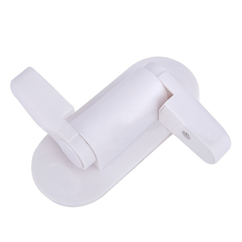 White Plastic Door Lock with Strong Adhesive and One-Handed Operation