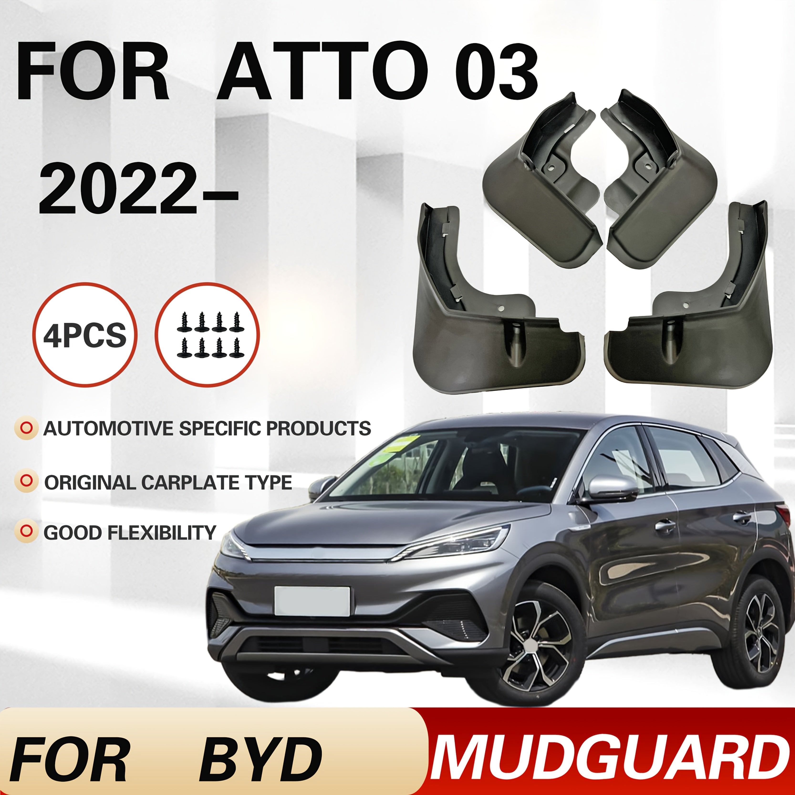 4 Pack Front And Rear Plastic Fender Fasteners For SUV Car Accessories