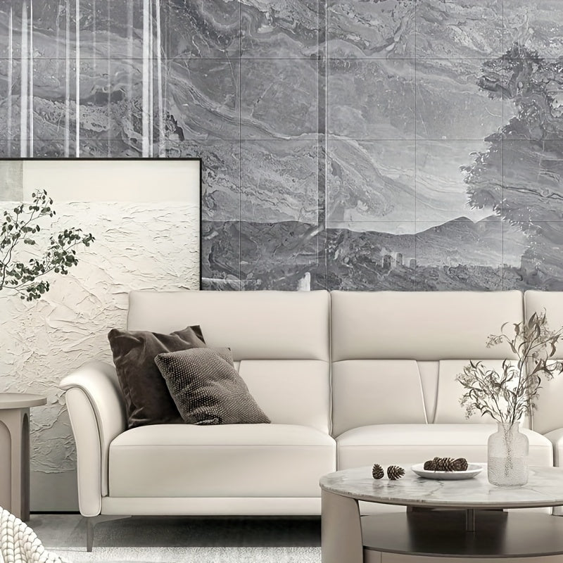 Vintage Marble Self-Adhesive Wall Tiles Waterproof Peel and Stick Backsplash for Bathroom Kitchen Living Room