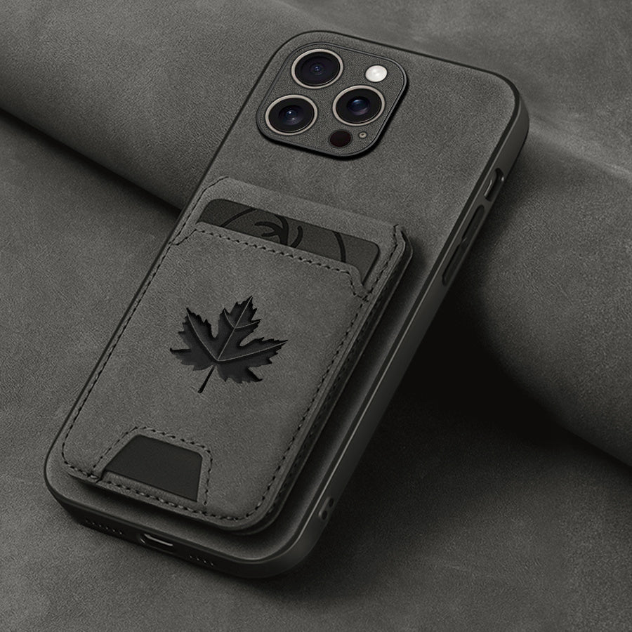 Faux Leather Wallet Phone Case for iPhone Models with Magnetic Buckle