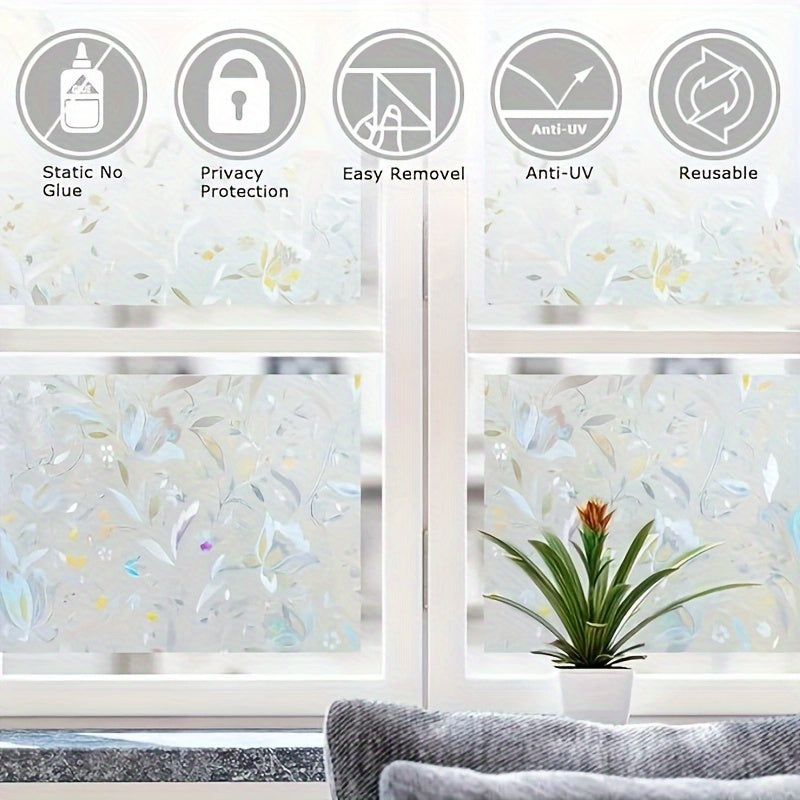 Privacy Window Film Electrostatic PVC Glass Sticker for Home Office Decor