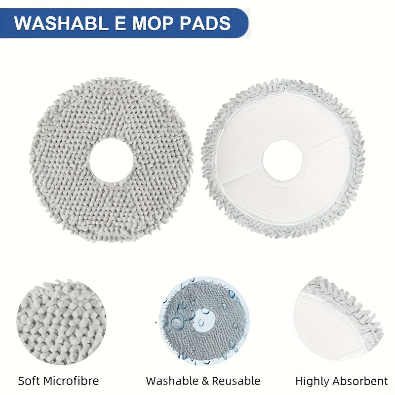 19-Donali Robot Chang'argich uchun aksessuarlar to'plami Ecovacs Deebot T30 Omni T30 Pro uchun Asosiy cho'tka HEPA filtrlari artib tozalash uchun yon cho'tkalar chang qoplari bilan