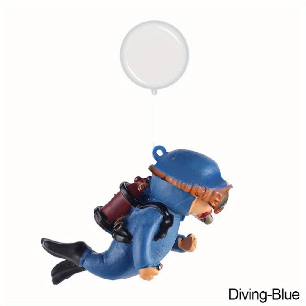 Colorful Diver Aquarium Ornament Resin Fish Tank Decor Underwater Landscape