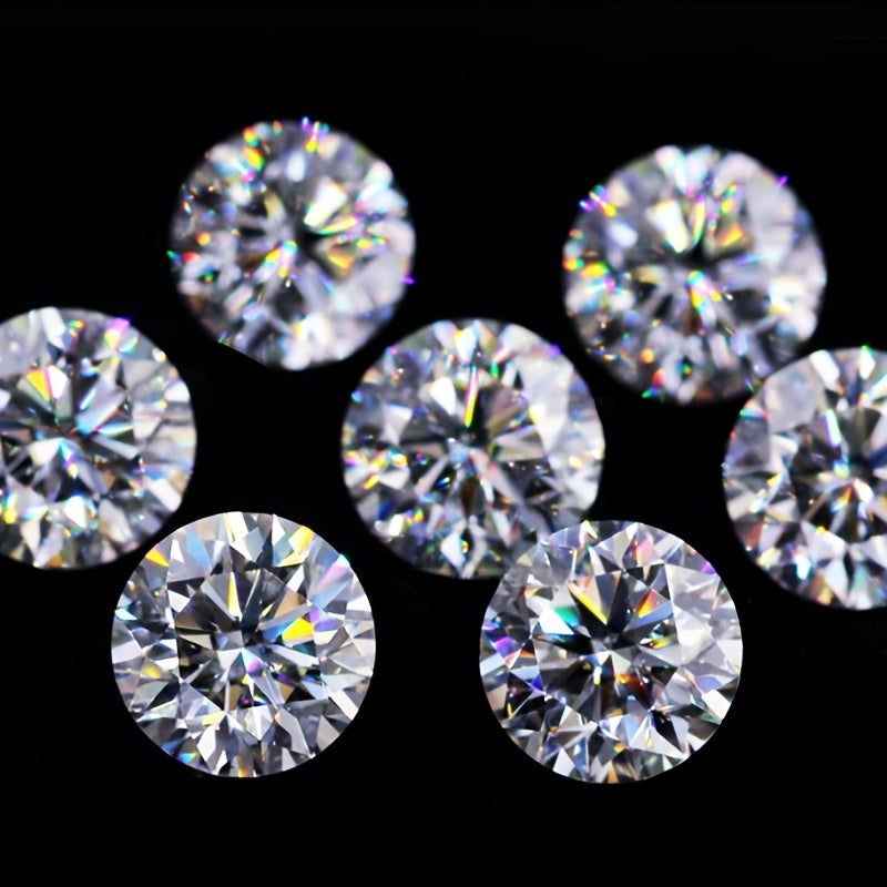 VVS1 Round Moissanite zargarlik buyumlari toshlari 2ct 3ct 4ct 5ct Sertifikatlangan haqiqiy