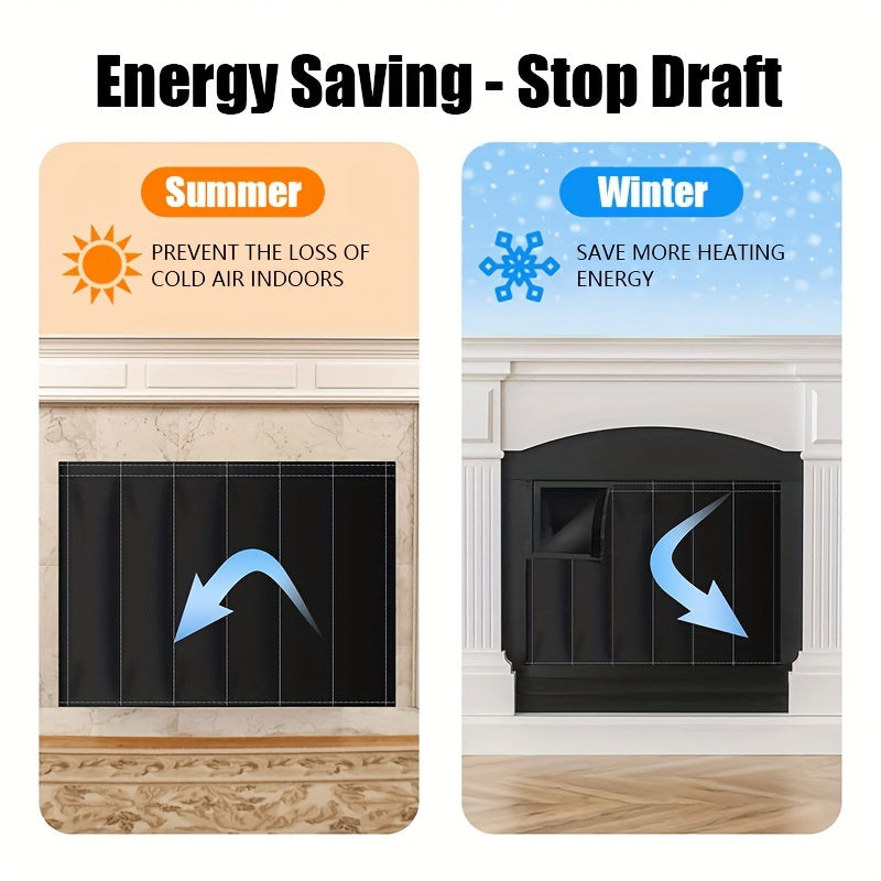 Одеяло для теплоизоляции камина, двойной слой из Oxford, теплый воздух, холодный воздух, зимнее отопление