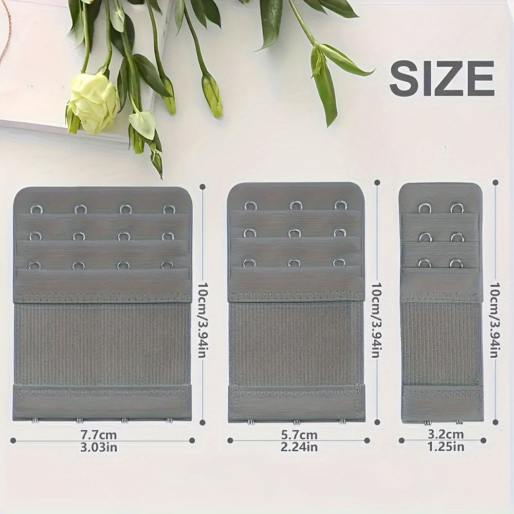 12 Pcs Elastic Bra Buckles Adjustable Hook and Eye Back Extenders for Lingerie