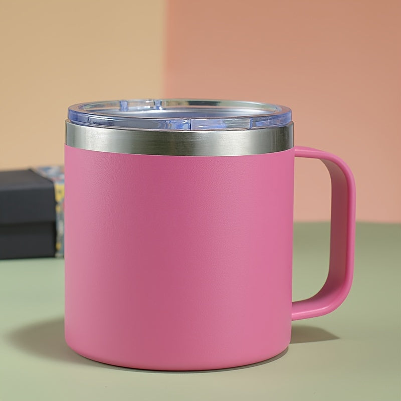 Кофейная кружка из нержавеющей стали объемом 14 унций с крышкой, с двойной вакуумной изоляцией, идеальна для горячих или холодных напитков.